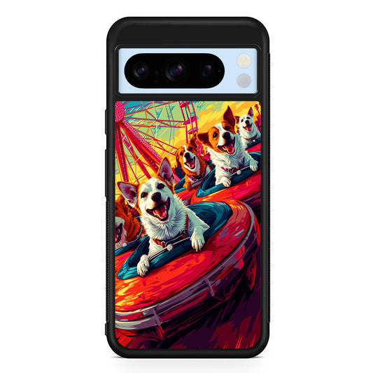 Happy Dogs At Carnival Google Pixel 8 Pro Case | Slim Rubber Case for Google Pixel 8 Pro