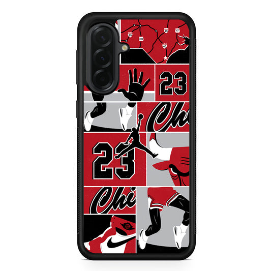 Air Jordan Team Collage Backdrop Samsung Galaxy A36 Case | Slim Samsung Galaxy A36 Protective Case