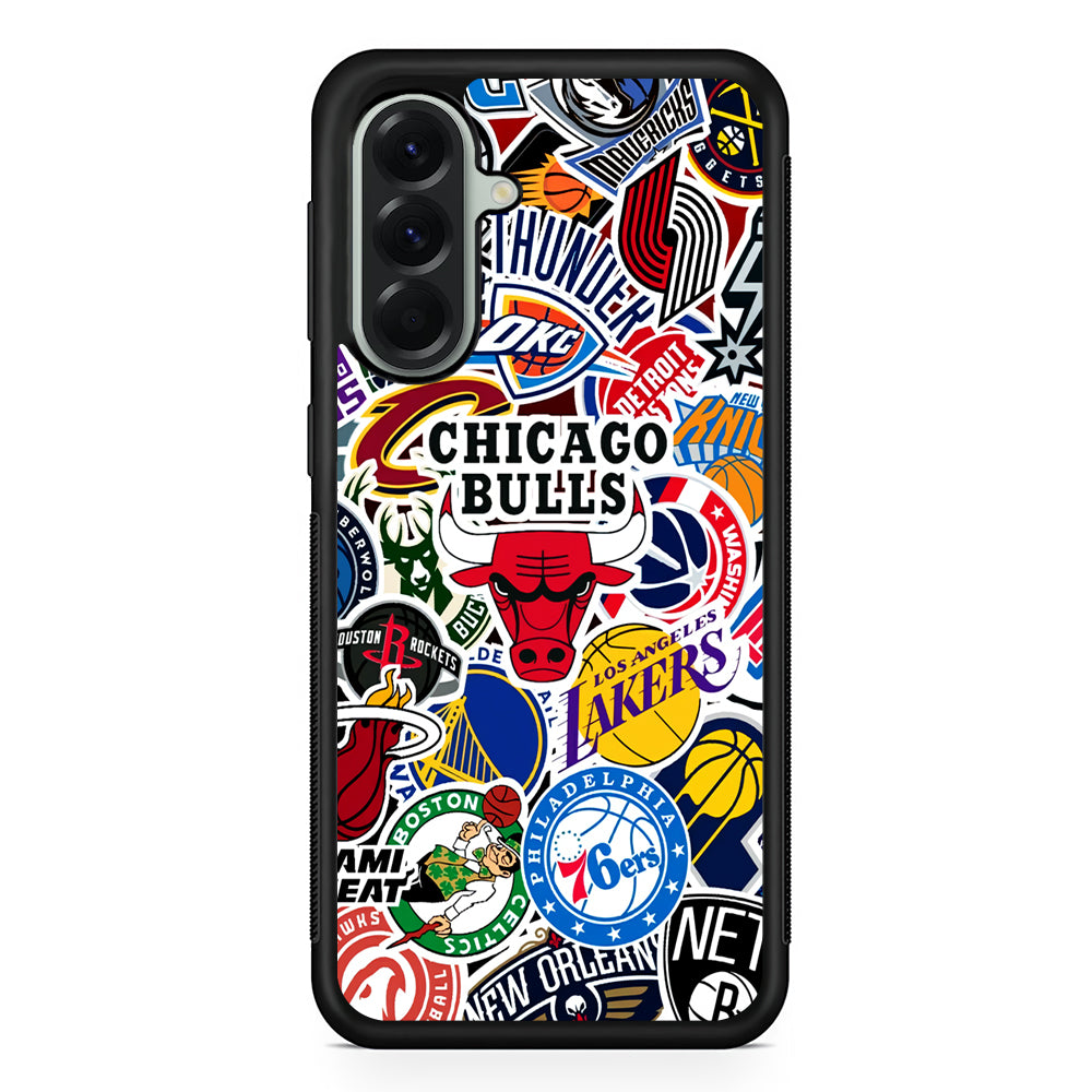 Collection of NBA Club logos Samsung Galaxy A56 Case | Samsung Galaxy A56 Protective Rubber Case
