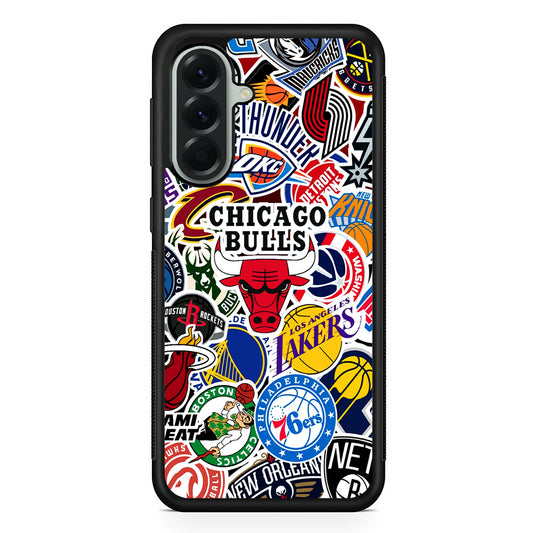 Collection of NBA Club logos Samsung Galaxy A56 Case | Samsung Galaxy A56 Protective Rubber Case