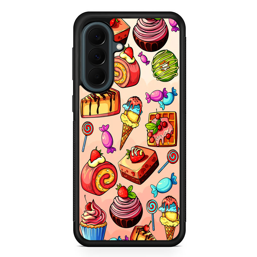 Delicious Colorful Sweets Collection Samsung Galaxy A37 Case | Samsung Galaxy A37 Rubber Phone Case
