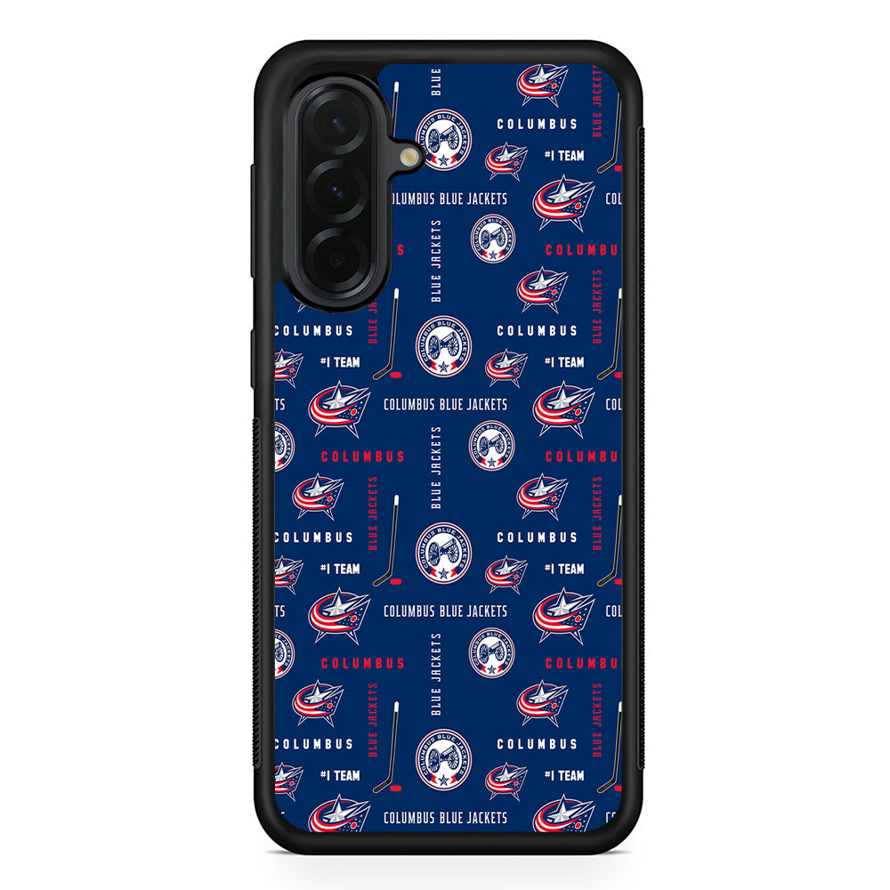 NHL Columbus Blue Jackets Design Samsung Galaxy A36 Case | Protective Rubber Cover