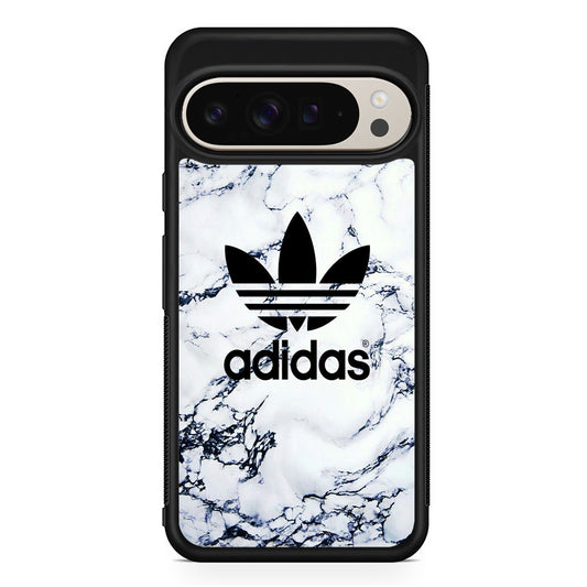 Adidas White Marble Google Pixel 9 Pro Case | Slim Protective Cover