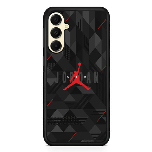 Air Jordan Black Shapes Samsung Galaxy A16 Case | Slim Rubber Case for Samsung Galaxy A16