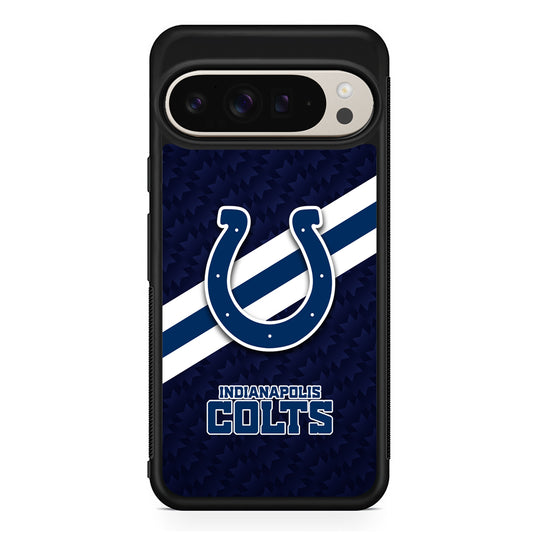 NFL Indianapolis Colts Stripe Google Pixel 9 Pro Case | Slim Protective Cover