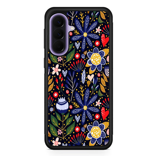 Flowers on a Dark Aesthetic Samsung Galaxy A57 Case | Slim Samsung Galaxy A57 Rubber Case