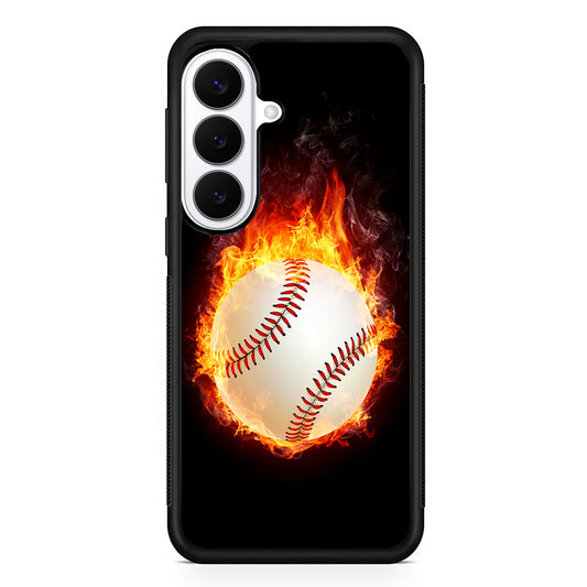 Baseball Ball on Fire Samsung Galaxy S26 Plus Case | Slim Protective Cover for Samsung Galaxy S26 Plus