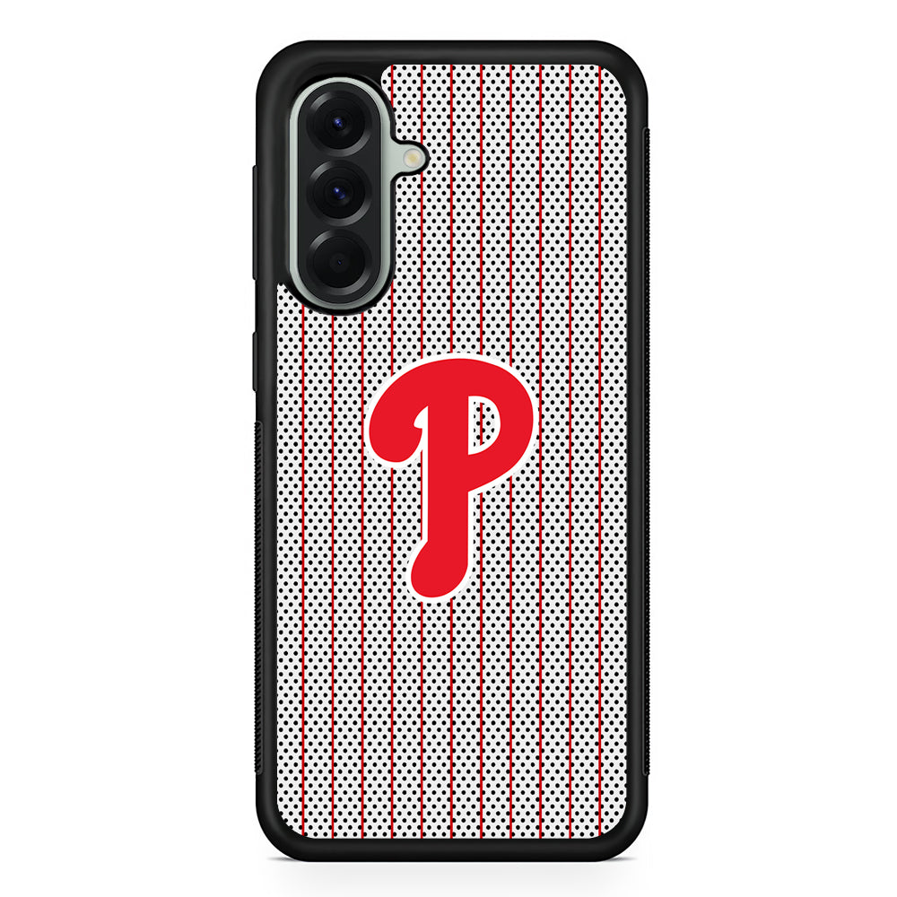 MLB Philadelphia Phillies Team Samsung Galaxy A56 Case | Samsung Galaxy A56 Protective Rubber Case