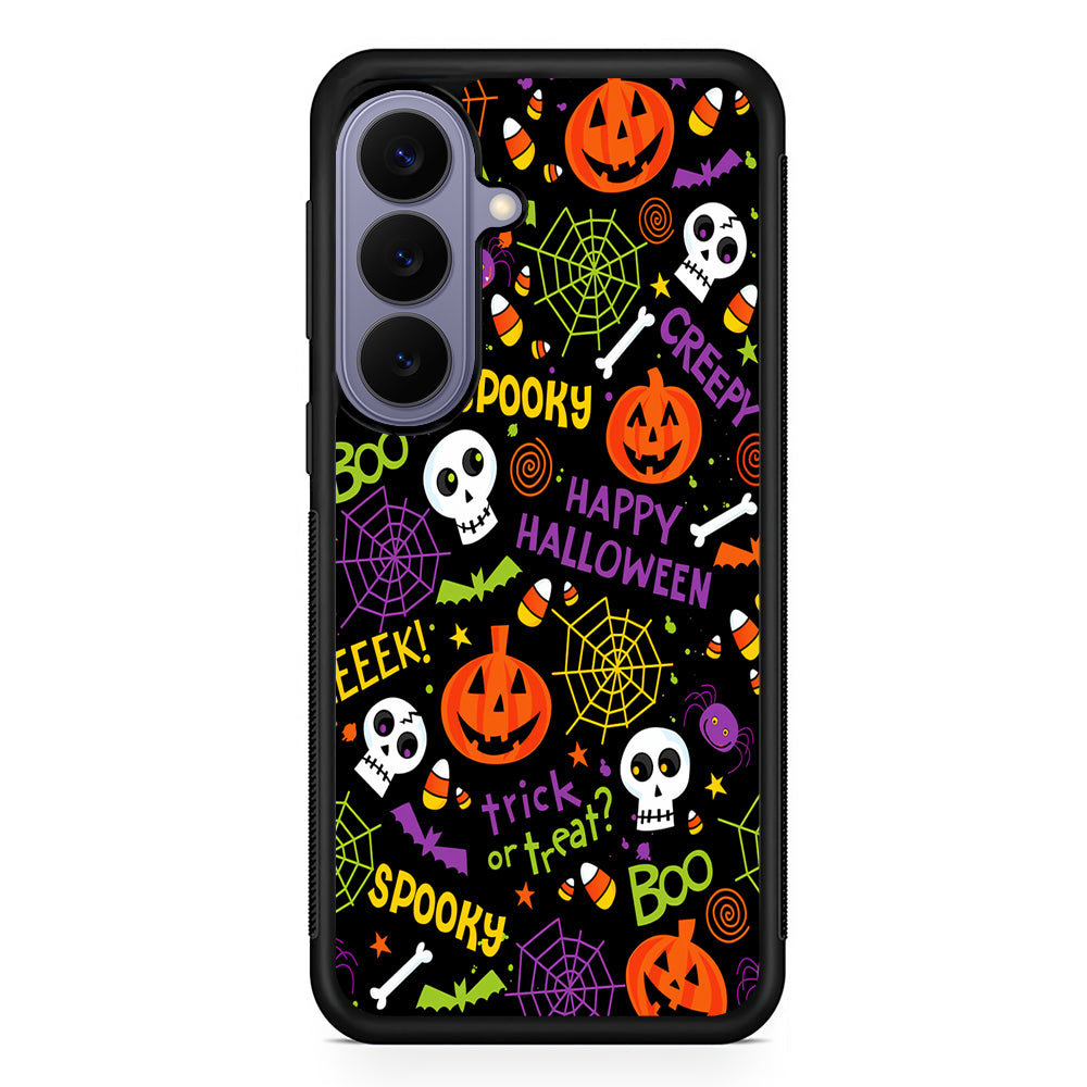 Happy Halloween Spooky Samsung Galaxy S26 Case | Durable Rubber Case for Samsung Galaxy S26