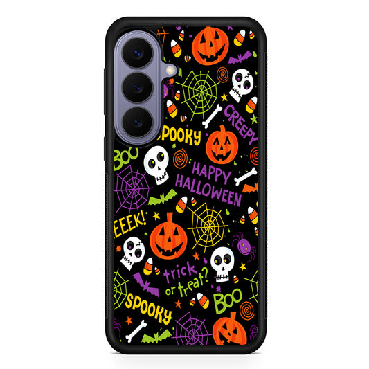 Happy Halloween Spooky Samsung Galaxy S26 Case | Durable Rubber Case for Samsung Galaxy S26