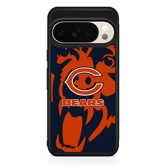 NFL Chicago Bears Scream Silhouette Google Pixel 10 Pro XL Case | Slim Google Pixel 10 Pro XL Protective Case