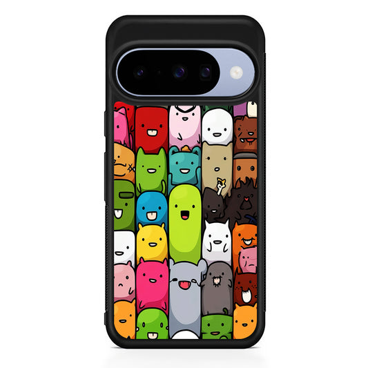 Monster Cute Cartoon Doodle Google Pixel 10 Case | Google Pixel 10 Rubber Protective Case