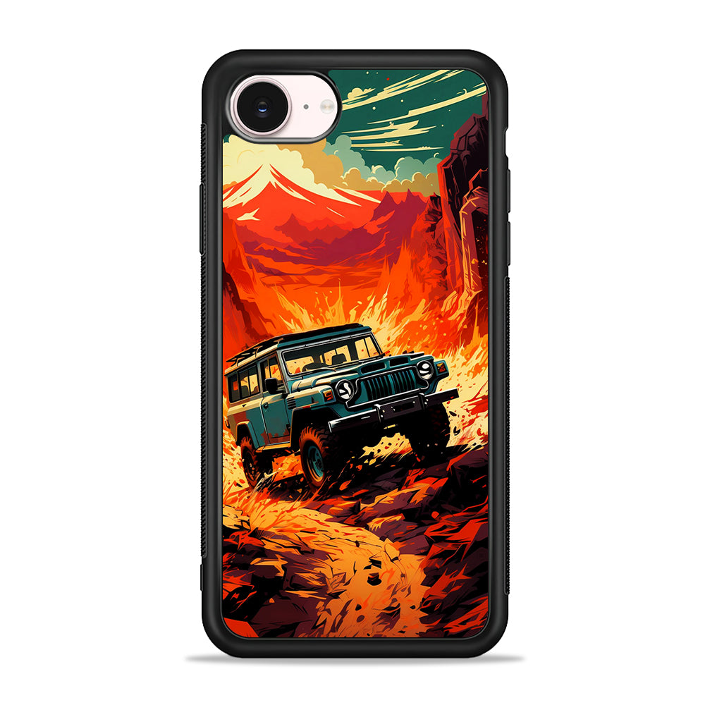 Jeep Offroad Adventure Car iPhone 17e Case - Silicone Case