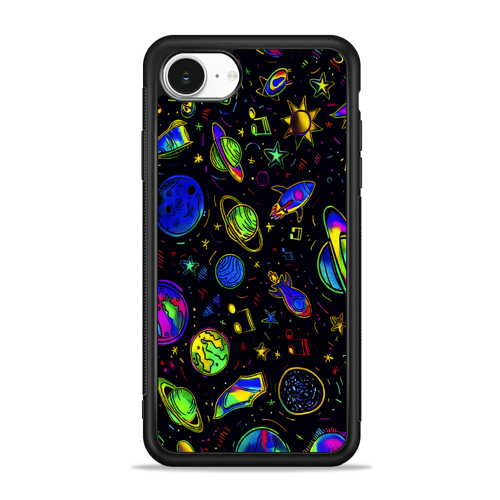 Space Planets and Spaceships iPhone 16e Case | Protective Phone Cover