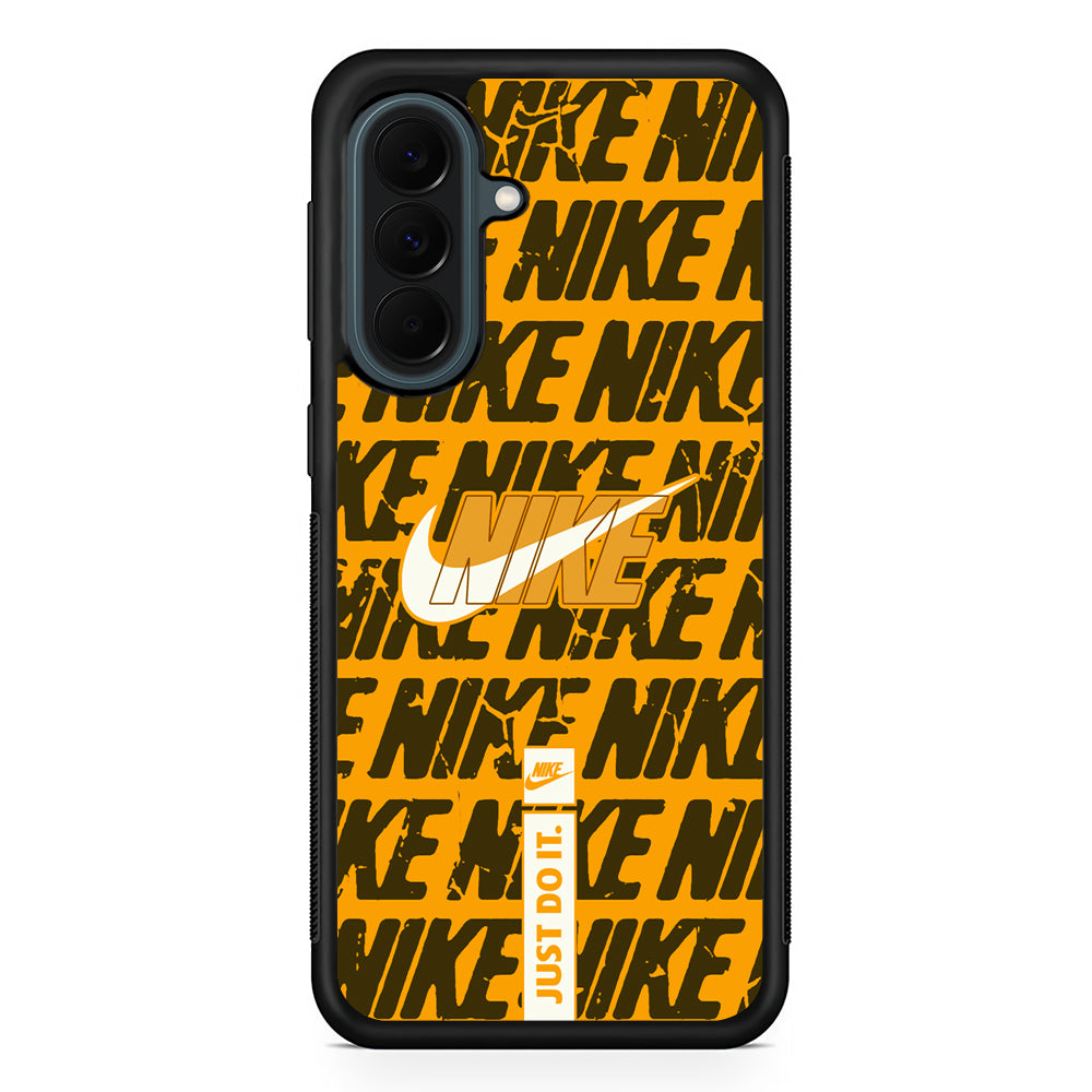 Nike Patern in Yellow Samsung Galaxy A37 Case | Samsung Galaxy A37 Rubber Phone Case