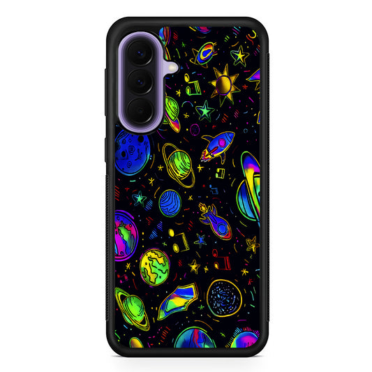 Space Planets and Spaceships Samsung Galaxy A57 Case | Slim Samsung Galaxy A57 Rubber Case