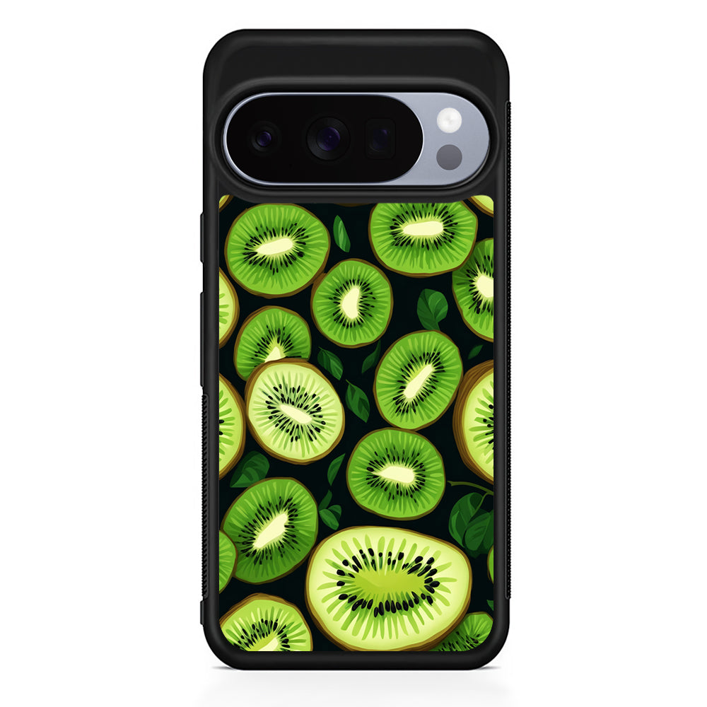 Fresh Organic Kiwi Fruit Google Pixel 10 Pro Case | Google Pixel 10 Rubber Protective Case