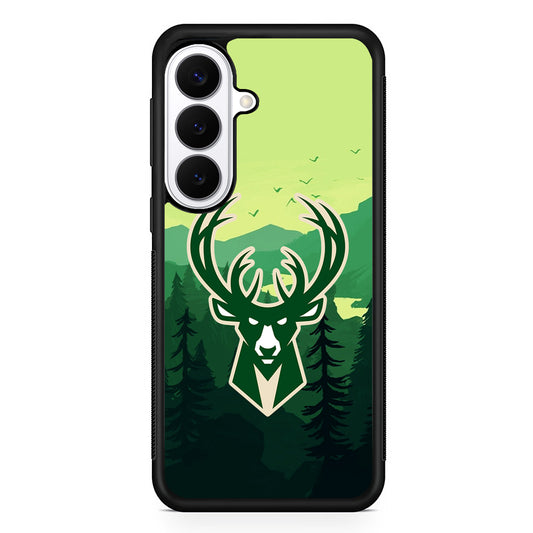 NBA Milwaukee Bucks Forest Samsung Galaxy S26 Plus Case | Slim Protective Cover for Samsung Galaxy S26 Plus
