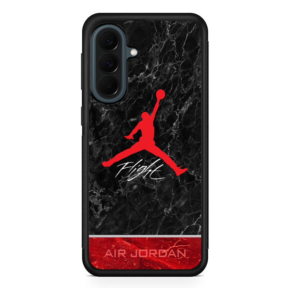 Air Jordan Flight Black Marble Samsung Galaxy A37 Case | Custom Samsung Galaxy A37 Protective Cover