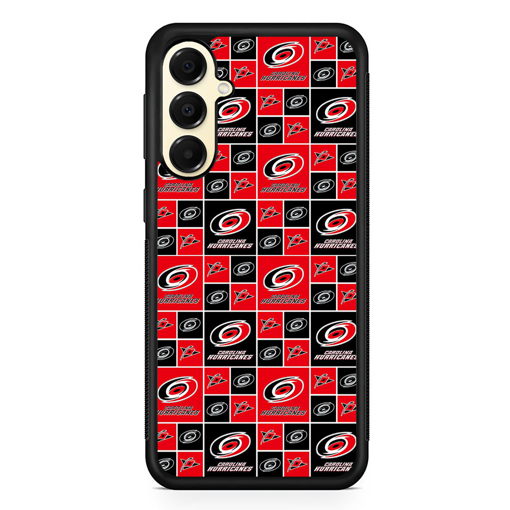 NHL Carolina Hurricanes Pattern Samsung Galaxy A16 Case | Slim Rubber Samsung Galaxy A16 Case