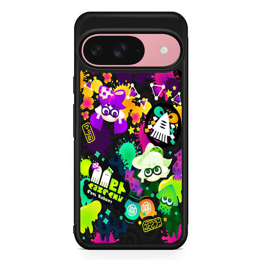 Splatoon Squid Graffiti Google Pixel 9 Case | Google Pixel 9 Protective Rubber Case