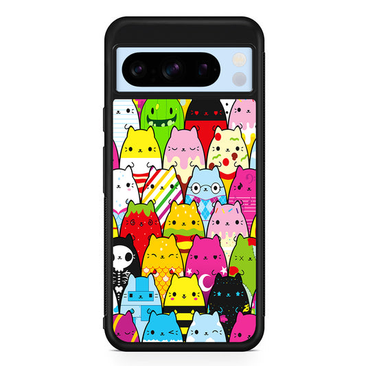 Various Cats Cartoon Google Pixel 8 Pro Case | Slim Rubber Case for Google Pixel 8 Pro