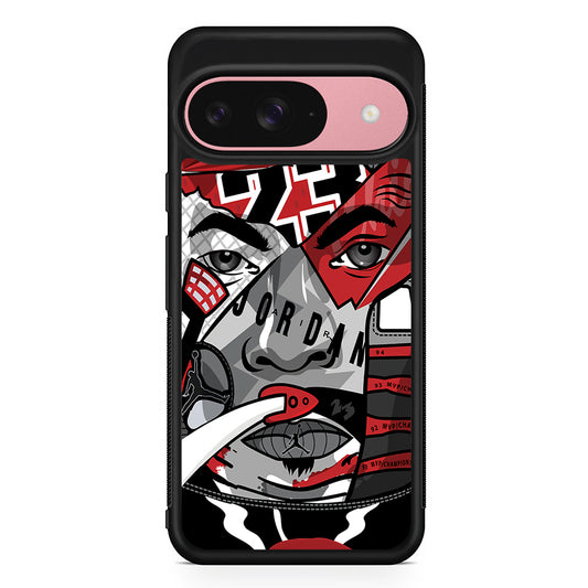 Air Jordan Warrior's Eyes Google Pixel 9 Case | Google Pixel 9 Protective Rubber Case