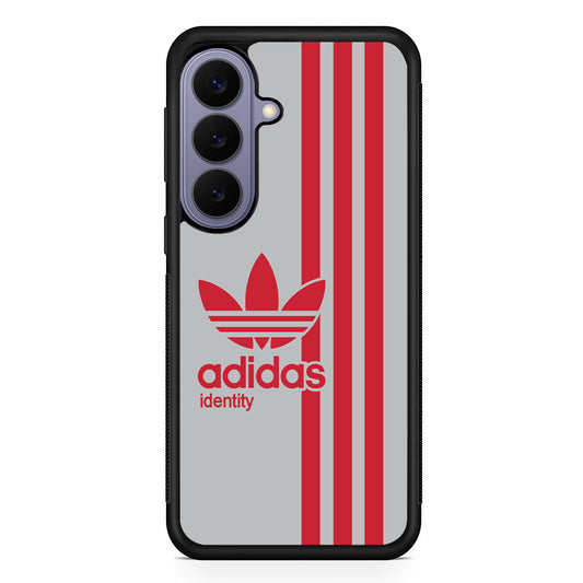 Adidas Red Identity Samsung Galaxy S26 Case | Slim Protective Rubber Case for Samsung S26