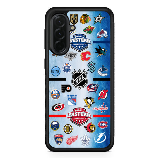 All NHL Teams Logo Samsung Galaxy A36 Case | Protective Rubber Cover