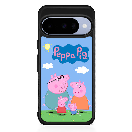 Peppa Pig Family Google Pixel 10 Case | Google Pixel 10 Rubber Protective Case