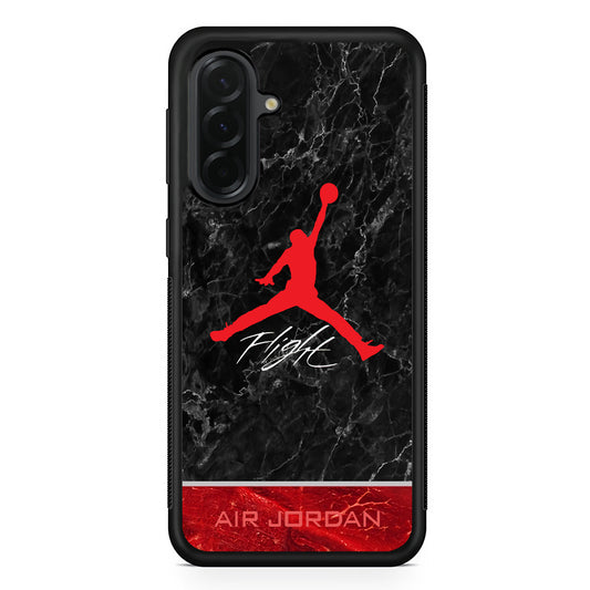 Air Jordan Flight Black Marble Samsung Galaxy A36 Case | Slim Samsung Galaxy A36 Protective Case