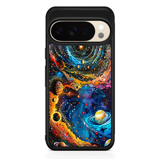 Colorful Galaxy Many Planets Google Pixel 10 Pro XL Case | Slim Google Pixel 10 Pro XL Protective Case