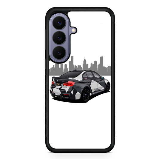 BMW M3 F80 Car White Samsung Galaxy S26 Case | Slim Protective Rubber Case for Samsung S26