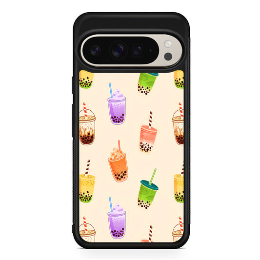 Bubble Tea Cups Colorful Google Pixel 9 Pro Case | Slim Protective Cover