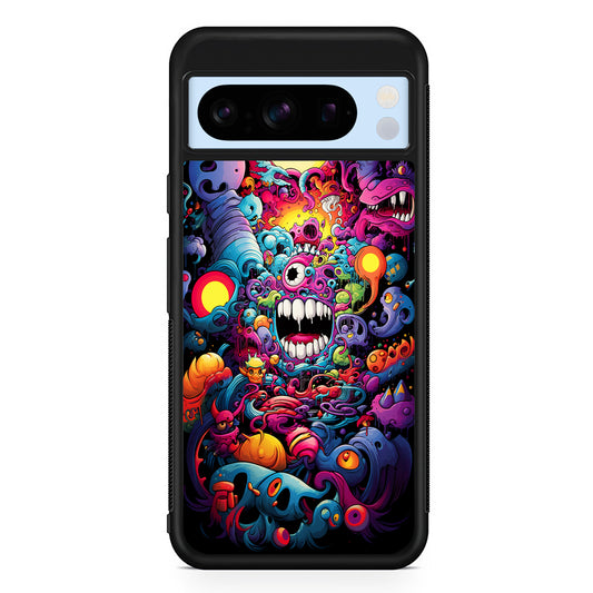One Eyed Monster Doodle Art Google Pixel 8 Pro Case | Slim Rubber Case for Google Pixel 8 Pro