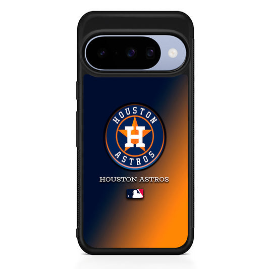 MLB Houston Astros Logo Google Pixel 10 Case | Google Pixel 10 Rubber Protective Case