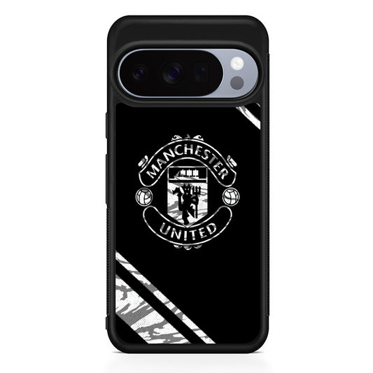 Manchester United Black Emblem Google Pixel 10 Pro Case | Slim Google Pixel 10 Pro Rubber Case
