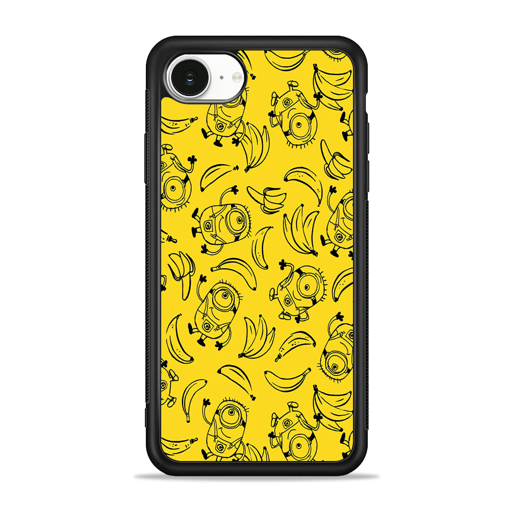 Minions and Banana Yellow iPhone 16e Case | Protective Phone Cover