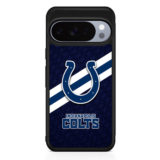 NFL Indianapolis Colts Stripe Google Pixel 10 Pro Case | Slim Google Pixel 10 Pro Rubber Case