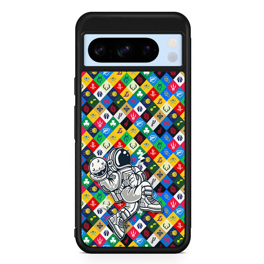 Astronauts Basketball Team Logo Google Pixel 8 Pro Case | Slim Rubber Case for Google Pixel 8 Pro