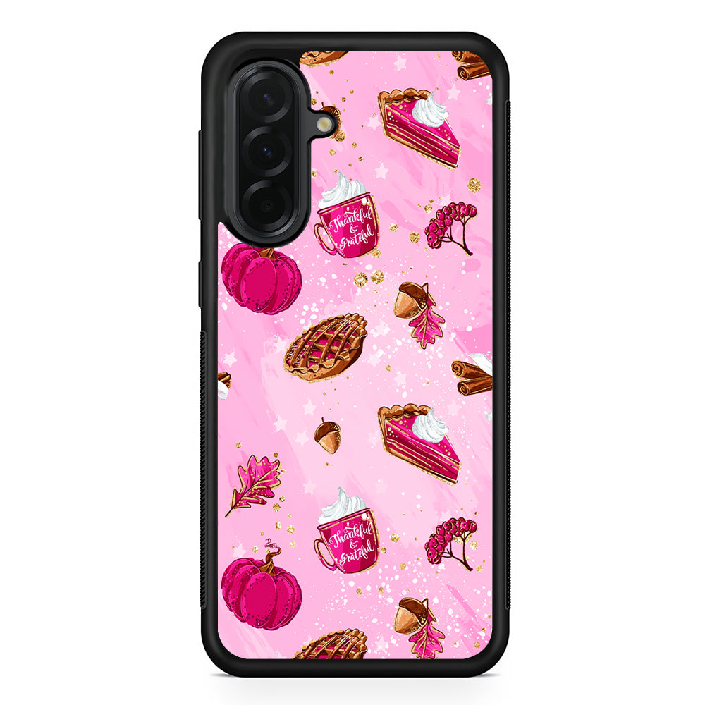 Thanksgiving Pink Aesthetic Samsung Galaxy A36 Case | Protective Rubber Cover