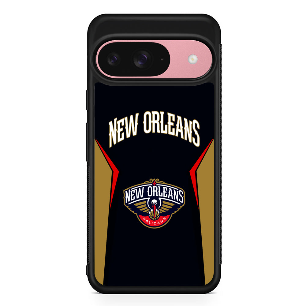 NBA New Orleans Pelicans Jersey Google Pixel 9 Case | Google Pixel 9 Protective Rubber Case