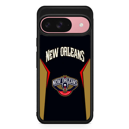 NBA New Orleans Pelicans Jersey Google Pixel 9 Case | Google Pixel 9 Protective Rubber Case