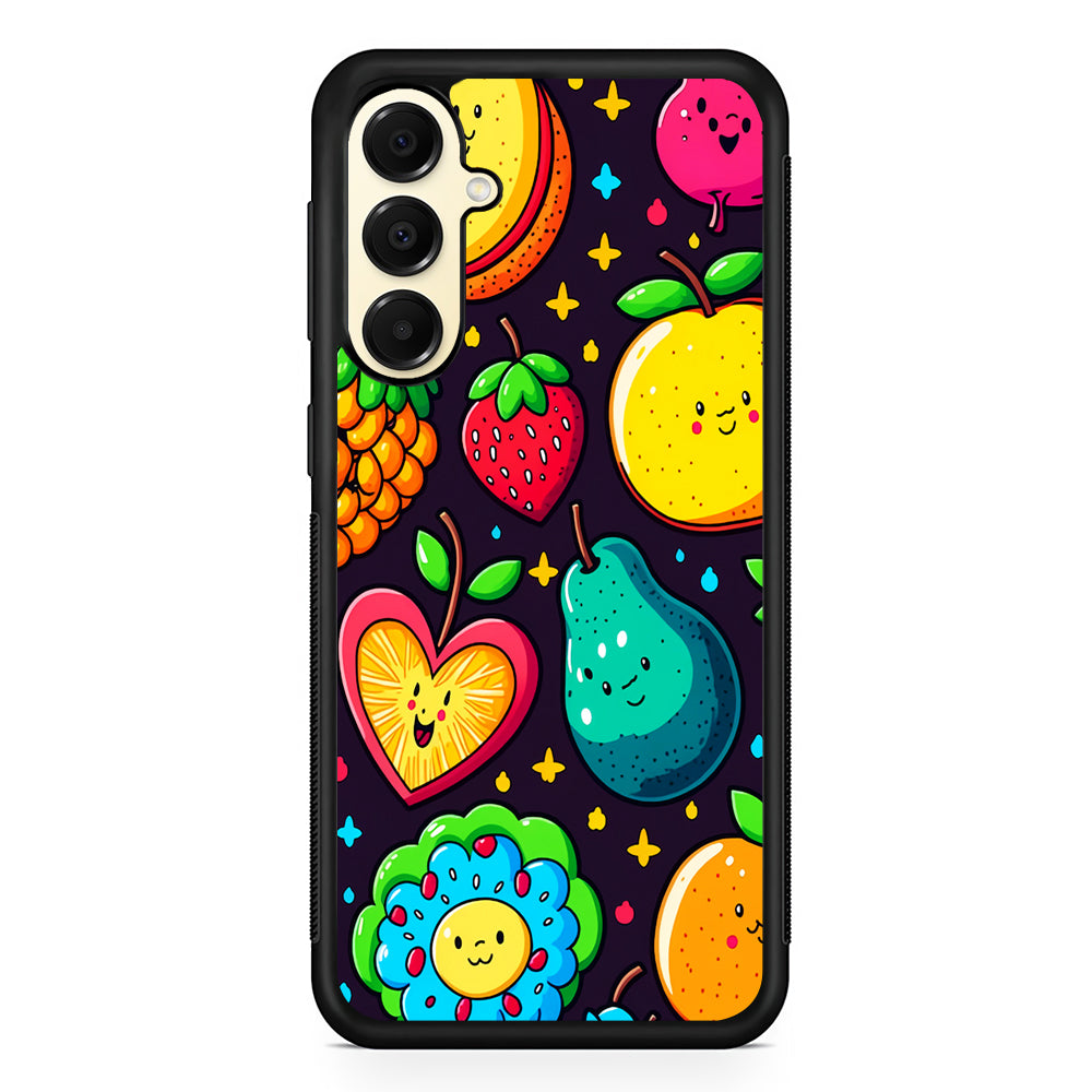 Cute Colorful Fruit Cartoon Samsung Galaxy A16 Case | Slim Rubber Samsung Galaxy A16 Case