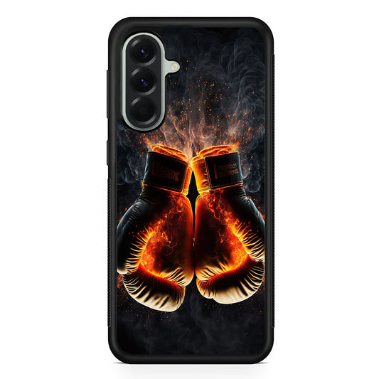 Boxing Gloves In Fire Samsung Galaxy A56 Case | Samsung Galaxy A56 Protective Rubber Case