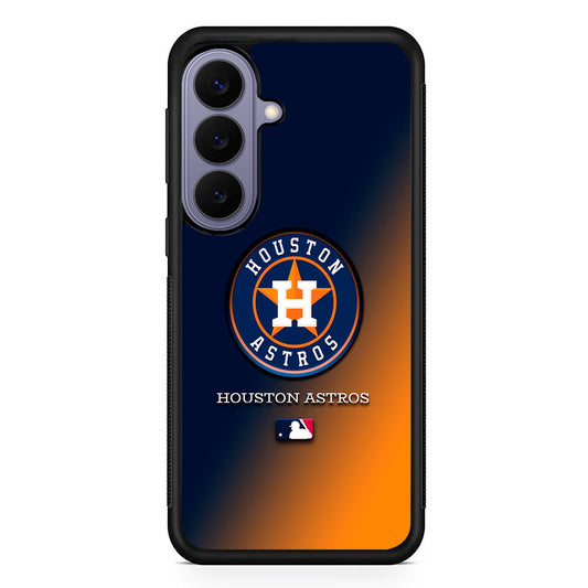 MLB Houston Astros Logo Samsung Galaxy S26 Case | Durable Rubber Case for Samsung Galaxy S26