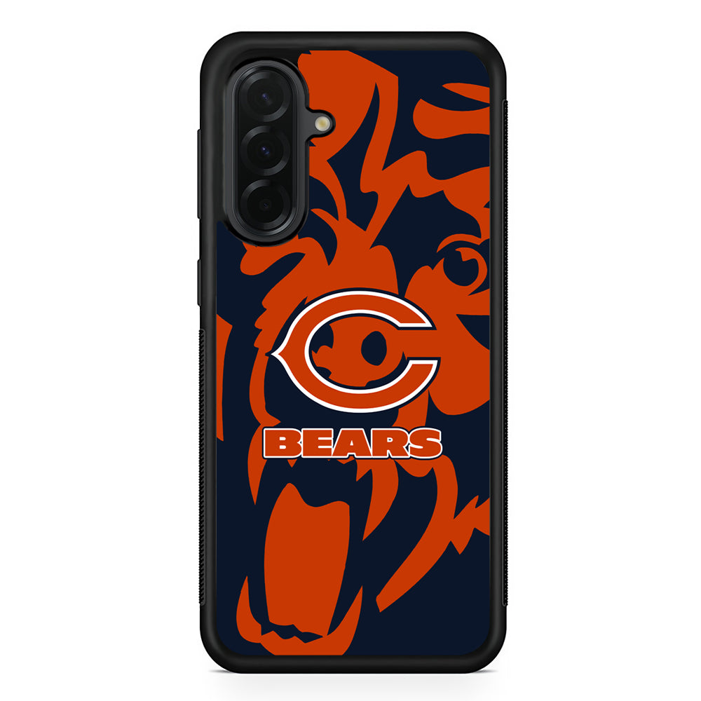 NFL Chicago Bears Scream Silhouette Samsung Galaxy A36 Case | Protective Rubber Cover