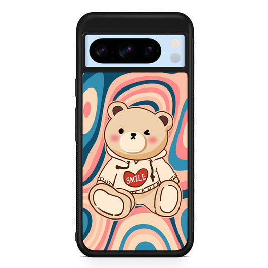 Cute Bear with Hoodie Google Pixel 8 Pro Case | Slim Rubber Case for Google Pixel 8 Pro