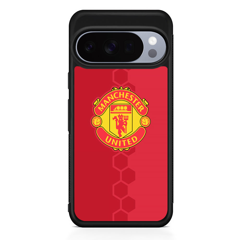 Manchester United Red Emblem Google Pixel 10 Pro Case | Google Pixel 10 Rubber Protective Case