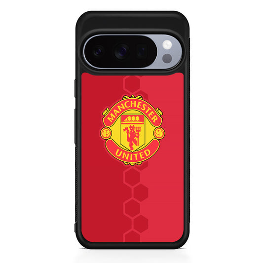 Manchester United Red Emblem Google Pixel 10 Pro Case | Slim Google Pixel 10 Pro Rubber Case